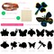 Wrapables 36pc Rainbow Scratch Arts Ornaments, DIY Magic Scratch Arts and Crafts, Insects
